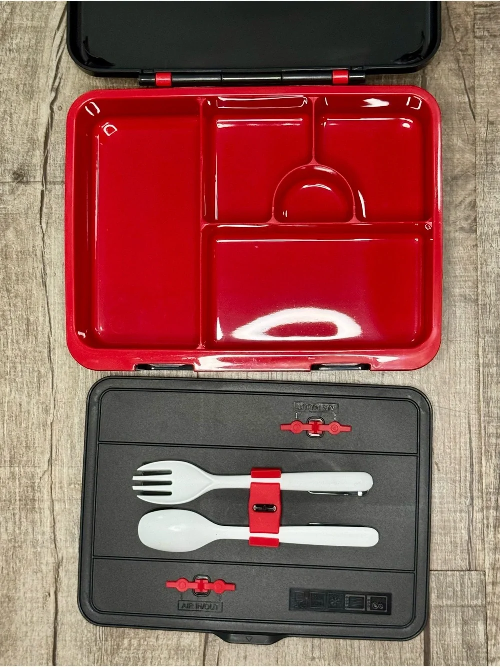 Rockpapa Dinosaur Bento Lunch Box Kids Leak Proof 5‎ Compartment w/ Utensils
